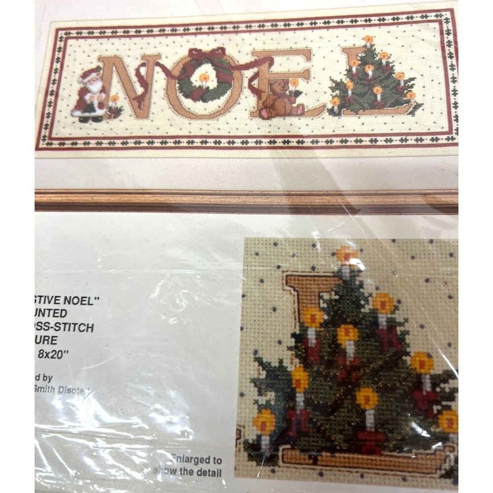 Bucilla Festive Noel Counted Cross-Stitch Kit Embroidery Christmas Picture 8x20